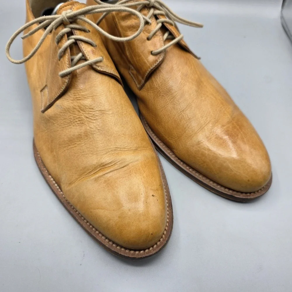 Magnanni Dress Shoes Mens 12 Tan Leather‎ Derby Oxford Business Professional